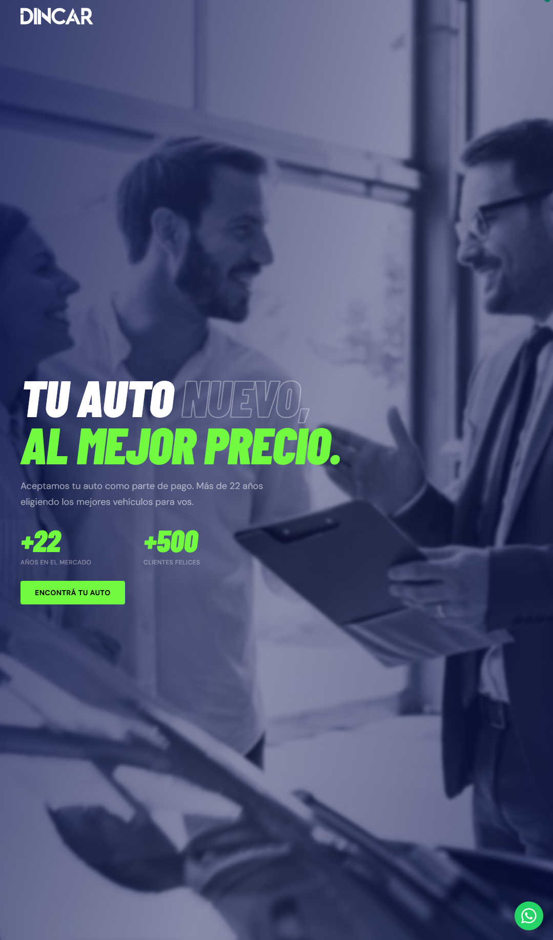 Dincar — Catálogo web automotor | Vista previa de Dincar